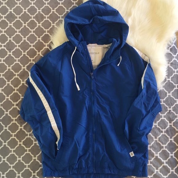 Aeropostale Other - Aeropostale Men’s Zip Up Nylon Hooded Jacket Blue